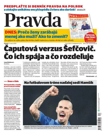 Obálka e-magazínu Pravda 19. 3. 2019