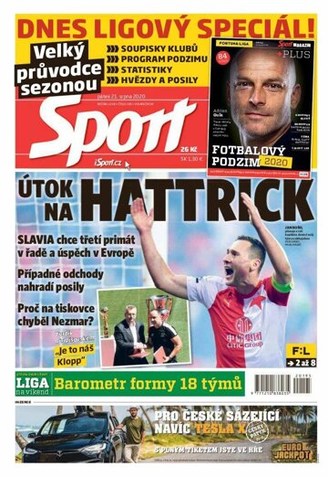 Obálka e-magazínu Sport 21.8.2020