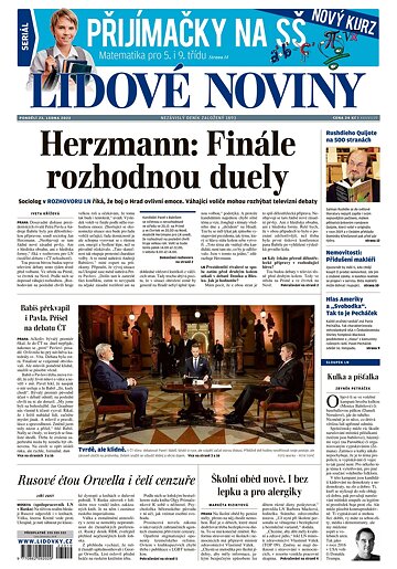 Obálka e-magazínu Lidové noviny 23.1.2023