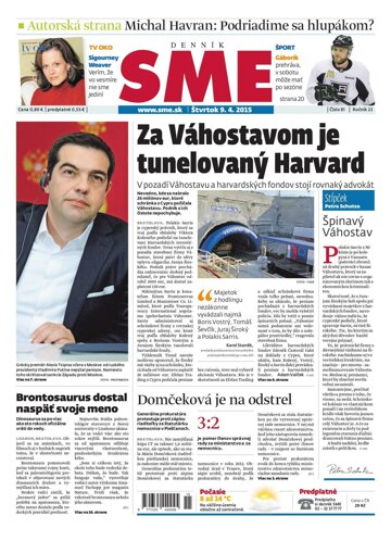 Obálka e-magazínu SME 9.4.2015