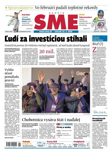 Obálka e-magazínu SME 23.2.2016