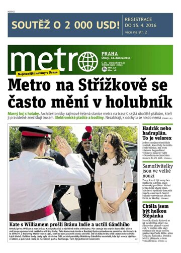 Obálka e-magazínu deník METRO 12.4.2016