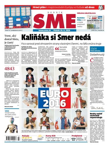 Obálka e-magazínu SME 10.6.2016