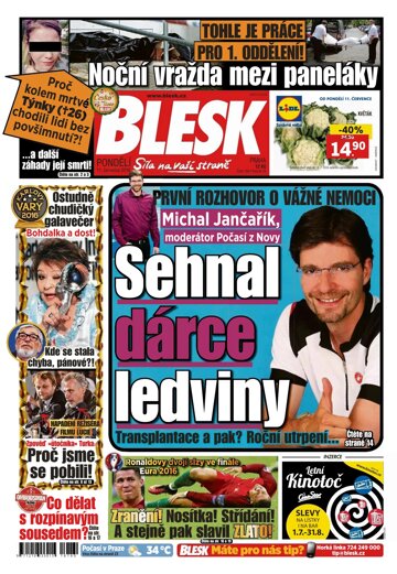 Obálka e-magazínu Blesk 11.7.2016