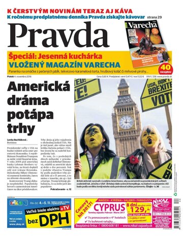 Obálka e-magazínu Pravda 4. 11. 2016