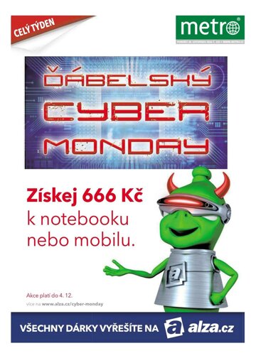 Obálka e-magazínu deník METRO 28.11.2016