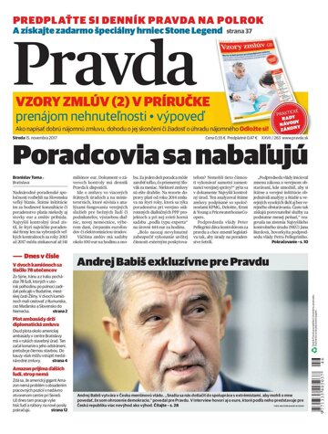 Obálka e-magazínu Pravda 15. 11. 2017