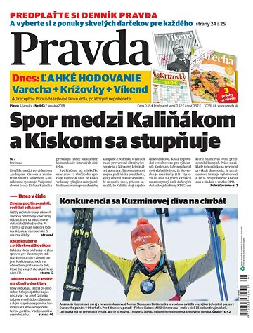 Obálka e-magazínu Pravda 5.1.2018