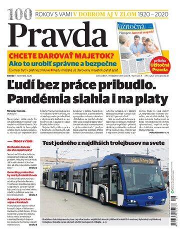 Obálka e-magazínu Pravda 11. 11. 2020