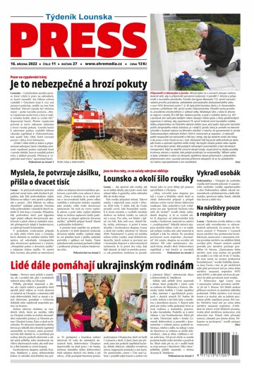 Obálka e-magazínu Lounský press 11/2022