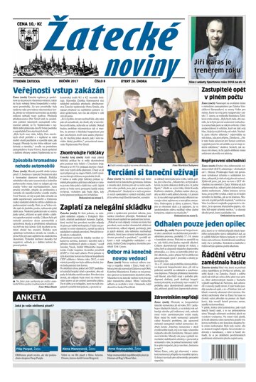 Obálka e-magazínu Žatecké noviny 8/2017