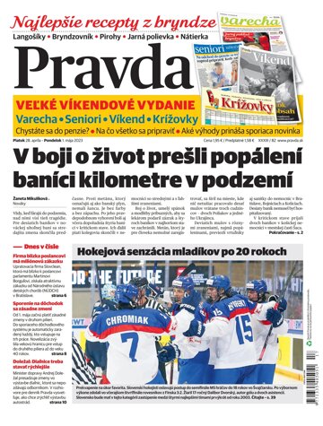 Obálka e-magazínu Pravda 28. 4. 2023