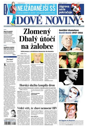 Obálka e-magazínu Lidové noviny 12.1.2016