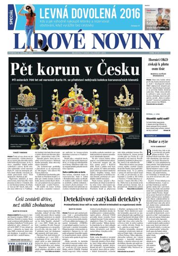 Obálka e-magazínu Lidové noviny 12.5.2016