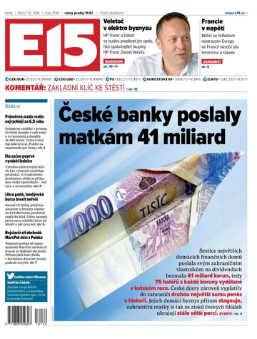 Obálka e-magazínu E15 7.6.2016