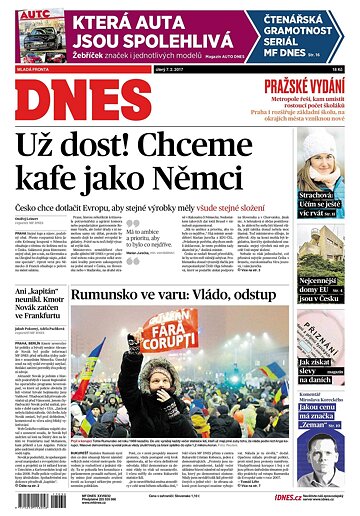 Obálka e-magazínu MF Dnes 7.2.2017