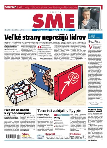 Obálka e-magazínu SME 25.11.2017