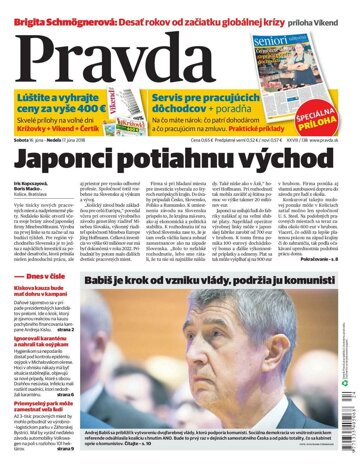 Obálka e-magazínu Pravda 16.6.2018