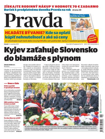 Obálka e-magazínu Pravda 12. 11. 2019