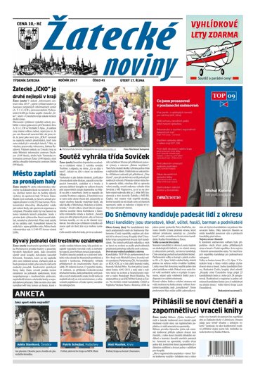 Obálka e-magazínu Žatecké noviny 41/2017