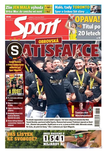 Obálka e-magazínu Sport 2.6.2023