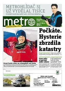 Obálka e-magazínu deník METRO 17.2.2014