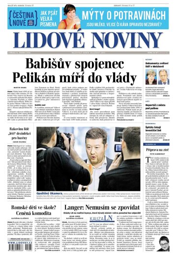 Obálka e-magazínu Lidové noviny 11.2.2015