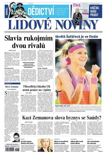 Obálka e-magazínu Lidové noviny 5.6.2015