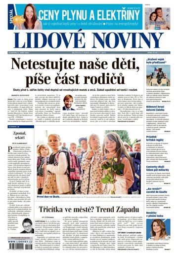 Obálka e-magazínu Lidové noviny 2.9.2021