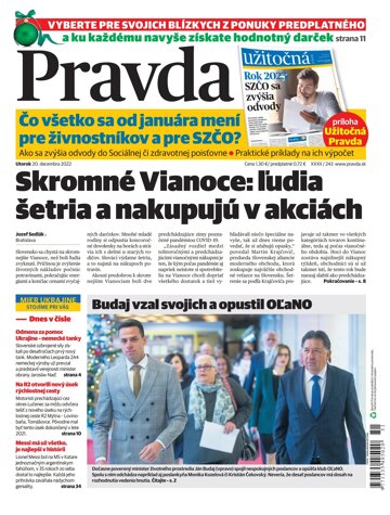 Obálka e-magazínu Pravda 20. 12. 2022