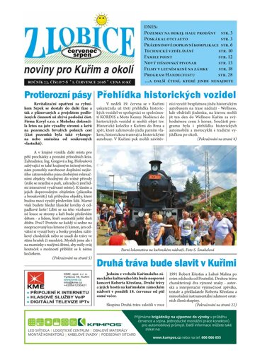 Obálka e-magazínu Zlobice – noviny pro Kuřim a okolí 7-8/2016