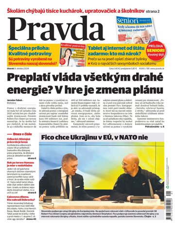 Obálka e-magazínu Pravda 08. 10. 2024