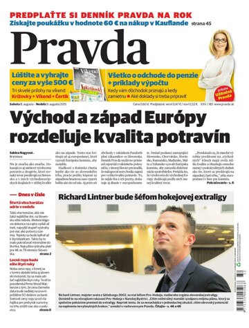 Obálka e-magazínu Pravda 8. 8. 2015