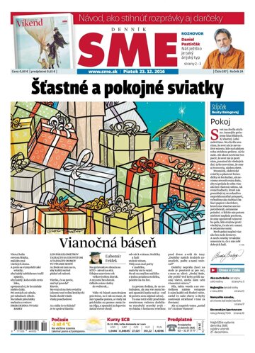 Obálka e-magazínu SME 23.12.2016