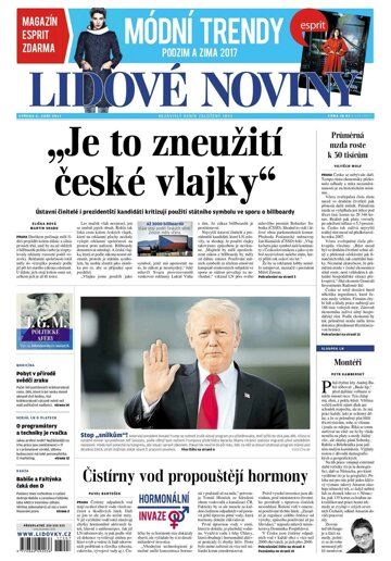 Obálka e-magazínu Lidové noviny 6.9.2017