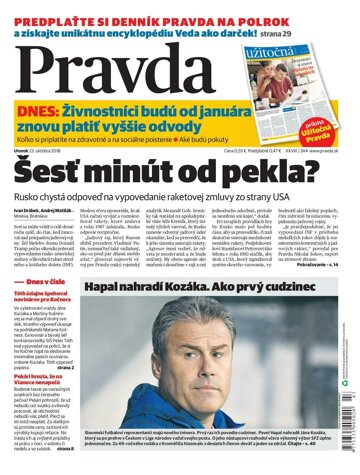 Obálka e-magazínu Pravda 23. 10. 2018