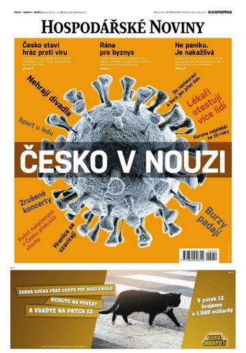 Obálka e-magazínu Hospodářské noviny 052 - 13.3.2020