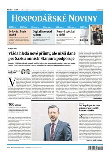 Obálka e-magazínu Hospodářské noviny 209 - 27.10.2022