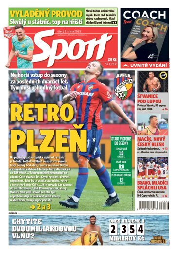 Obálka e-magazínu Sport 1.8.2023