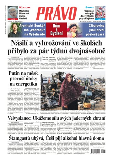 Obálka e-magazínu Deník Právo 19.3.2025