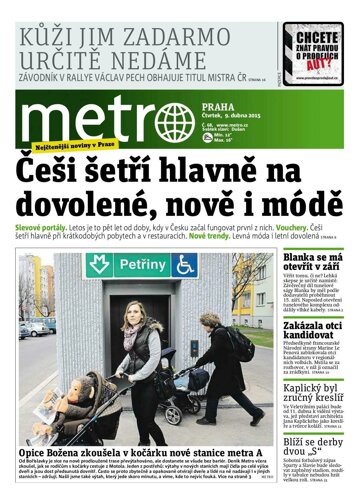 Obálka e-magazínu deník METRO 9.4.2015