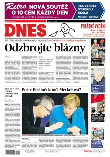 Obálka e-magazínu MF Dnes 10.11.2015