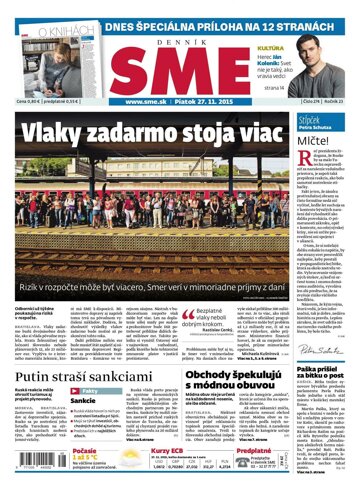 Obálka e-magazínu SME 27.11.2015