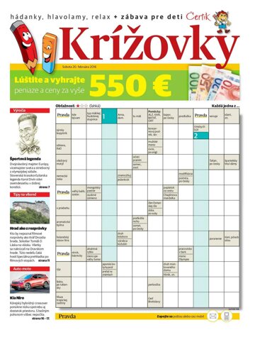 Obálka e-magazínu Krížovky 20. 2. 2016