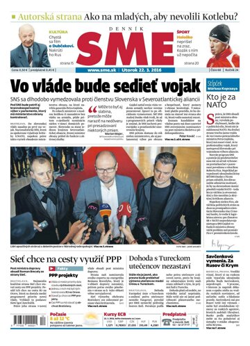 Obálka e-magazínu SME 22.3.2016