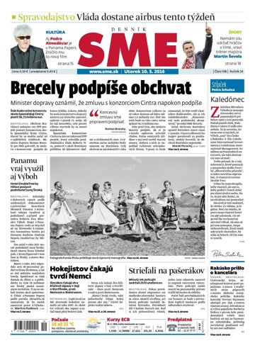 Obálka e-magazínu SME 10.5.2016