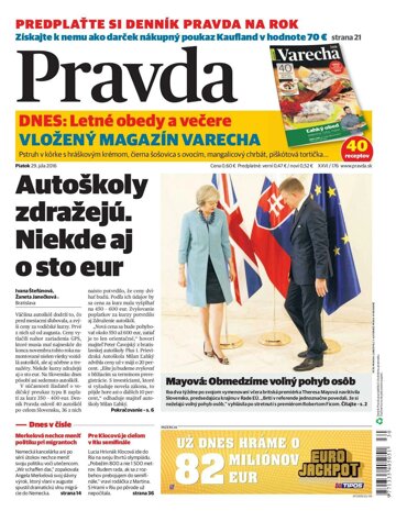 Obálka e-magazínu Pravda 29. 7. 2016