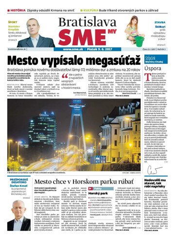 Obálka e-magazínu SME MY Bratislava 9/6/2017