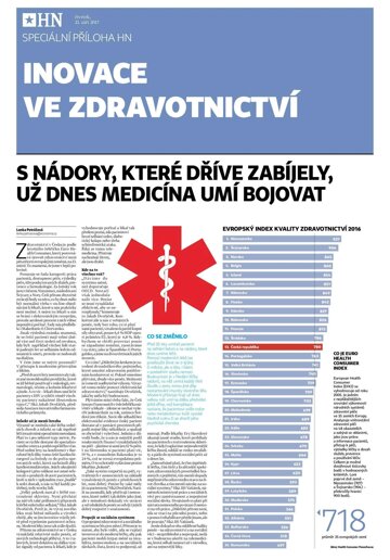 Obálka e-magazínu Hospodářské noviny - příloha 183 - 21.9.2017 příloha Inovace ve zdravotnictví