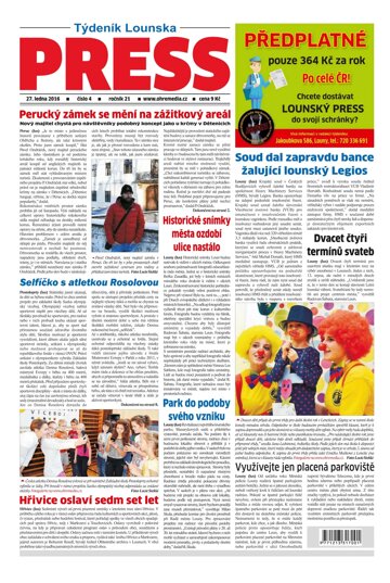 Obálka e-magazínu Lounský press 4/2016